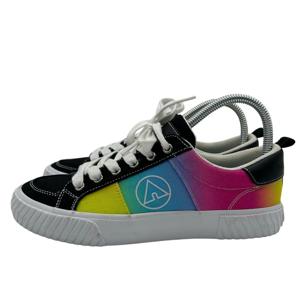 Air Walk Roxie Black Rainbow Pride Color Shoes Size Women's 7M‎